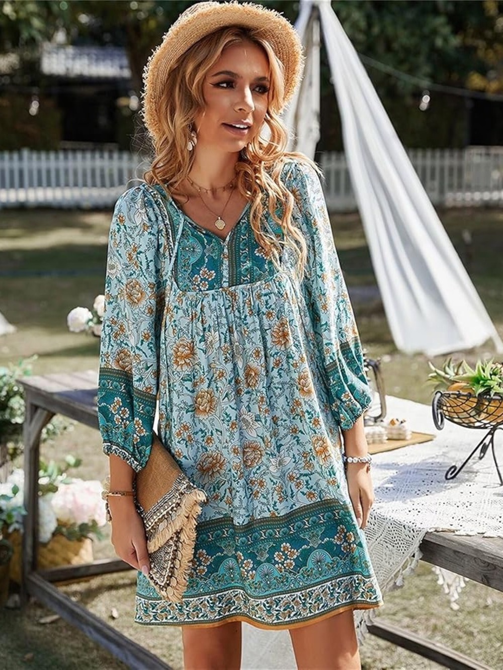 Flowy Boho Style Dress Size M